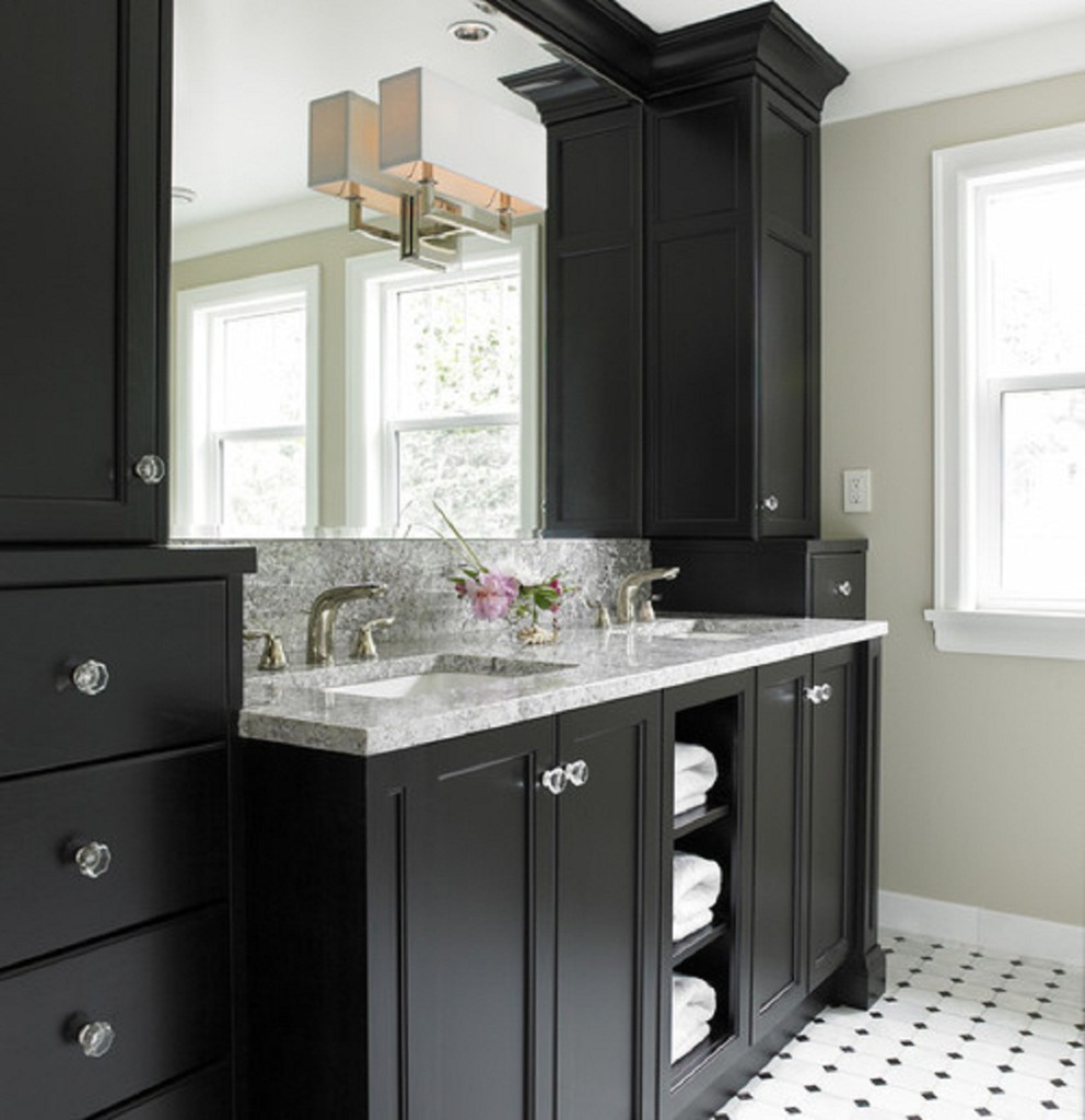 Black Bathroom Wall Cabinet Tiles Ideas Master Designs Tile Interior Design Inspiration House White Bath Wall Light Fixtures Cabinet Bathroom