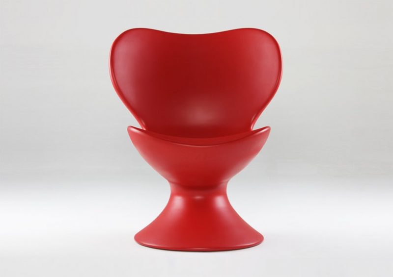 Furniture Amazing Mellow Comfortable Chair With Loud Red Suave Curvaceous Furniture In Loud Colors