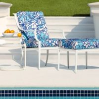 Garden Thumbnail size Awesome Patio With White Area Added By Two Main Blue Floral Chair 433x630