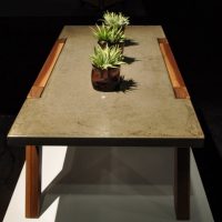 Furniture Thumbnail size Chic And Simple Coffee Table In The Scheme Of Metro Retro Decorated With Brown Low Succulent Vases 828x630