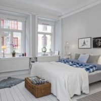 Bedroom Small Scandinavian Bedroom With White And Grey Theme 481x630 Scandinavian Bedrooms Has White Interior Design
