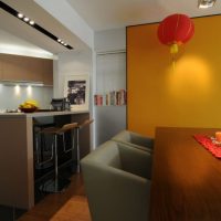 Interior Design Bright Living Room With Yellow Paneling As The Divider 726x630 Ultra Modern Matsuki Residence Designed by HEAD Architecture and Design