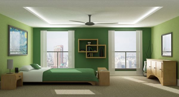 Bedroom Fascinating Bedroom With Green Theme Of The Wall And Bedding Theme Chic Bedroom Ideas Has Perfect Coloring Theme