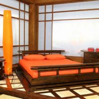 Bedroom Minimalist Bedrooom In Orange Bed Mattress On Wooden Divan Fascinating-Bedroom-with-Green-Theme-of-the-Wall-and-Bedding-Theme