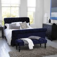 Bedroom Thumbnail size Modern Bedroom With In Dark Blue And White Theme