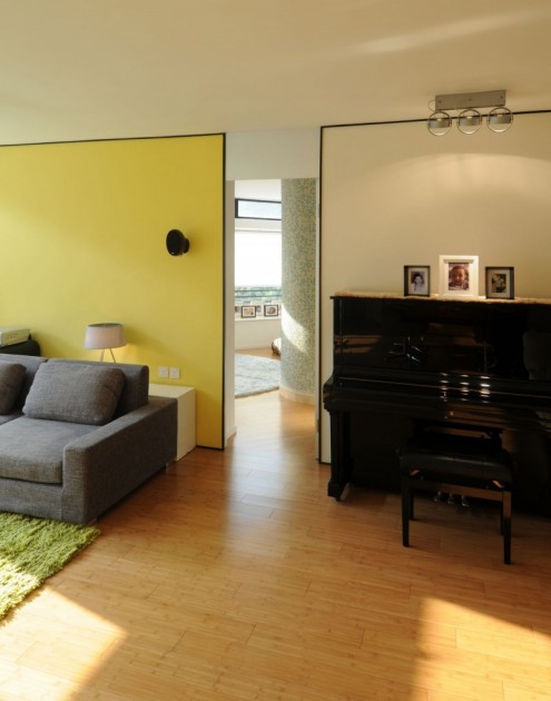 Interior Design Modern Piano With Dark Furnishing Of The Desk Near The Living Room 495x630 Ultra Modern Matsuki Residence Designed by HEAD Architecture and Design