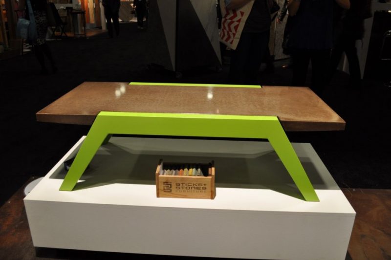 Furniture Medium size Neon Green Painted Pine Embodied The Sleek Concrete Coffee Table A Flashback Of Road Venture 948x630