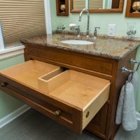 Bathroom Thumbnail size Cool Eclectic Small Bathroom Vanity Design With Slate Wall Mirror Cabinet Vessel Sink Ideas Vanity Plans Wall Mount Lighting Luxury Vanities Los Angeles Inexpensive