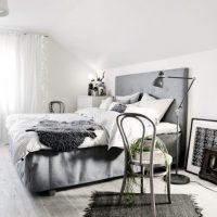 Bedroom Thumbnail size Small Scandinavian Bedroom With White And Grey Theme 481x630