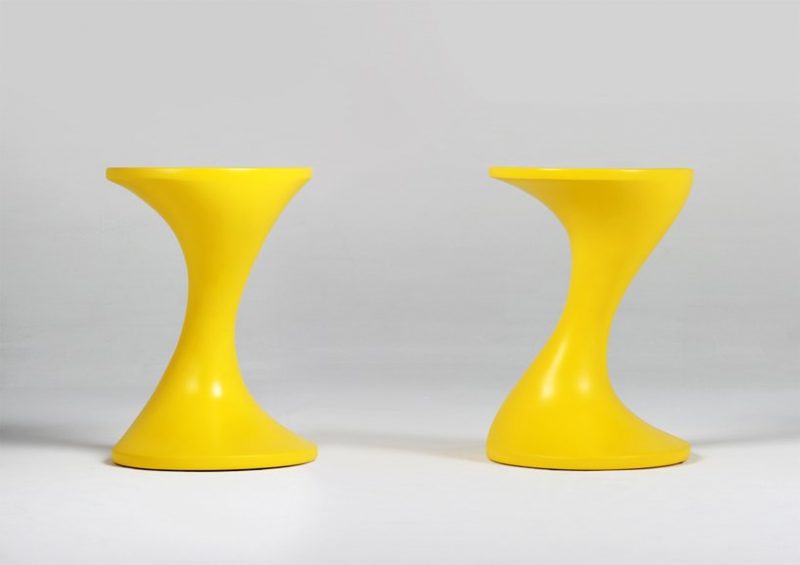Furniture The Stunning Magma Side Table With Cool Shape Curvy And Balance Suave Curvaceous Furniture In Loud Colors