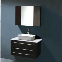 Bathroom Thumbnail size Cool Eclectic Small Bathroom Vanity Design With Slate Wall Mirror Cabinet Vessel Sink Ideas Vanity Plans Wall Mount Lighting Luxury Vanities Los Angeles Inexpensive