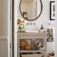 Bathroom Thumbnail size Cool Eclectic Small Bathroom Vanity Design With Slate Wall Mirror Cabinet Vessel Sink Ideas Vanity Plans Wall Mount Lighting Luxury Vanities Los Angeles Inexpensive