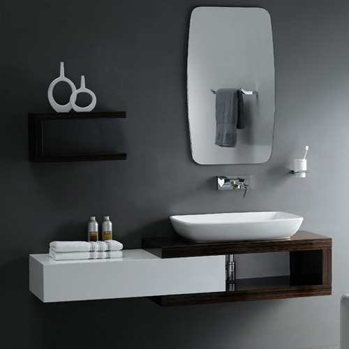 Cool Black And White Vanity For Small Modern Bathroom Design With Mirror Vessel Sink Ideas Double Sink Vanity Ikea Vanities Rustic Small Design Sinks Set Bathroom