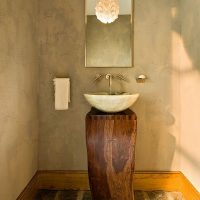 Bathroom Thumbnail size Cool Eclectic Small Bathroom Vanity Design With Slate Wall Mirror Cabinet Vessel Sink Ideas Vanity Plans Wall Mount Lighting Luxury Vanities Los Angeles Inexpensive