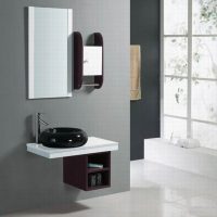 Bathroom Thumbnail size Cool Eclectic Small Bathroom Vanity Design With Slate Wall Mirror Cabinet Vessel Sink Ideas Vanity Plans Wall Mount Lighting Luxury Vanities Los Angeles Inexpensive