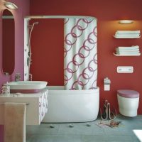Bathroom Thumbnail size 3D Imaging Modern Pink Red Bathroom Ideas By Effilang