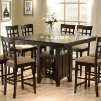 Dining Room Thumbnail size Asian Square Dining Table Sets With Capuccino Finish 560x372