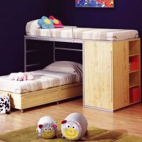 Ideas Thumbnail size Awesome And Natural Wood Bunk Beds For Two Childs Bedroom