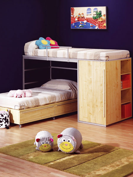 Kids Room Awesome And Natural Wood Bunk Beds For Two Childs Bedroom Fresh Ideas of Kids Bedroom Design for Twin