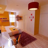 Teen Room Beautiful Inspiring Yellow Warm Room Design For Teenagers 560x398 Minimalist-Modern-Red-and-White-with-Striped-Wall-Feature-560x406