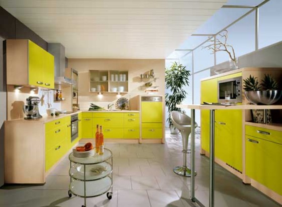 Beautiful Shining Nobilia Yellow Kitchen Design Ideas Kitchen
