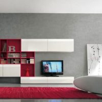 Ideas Thumbnail size Beautiful White Grey Red Living Room Decoration Ideas 560x325