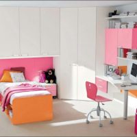 Kids Room Thumbnail size Beautiful White Pink Orange Furniture For Girls Room