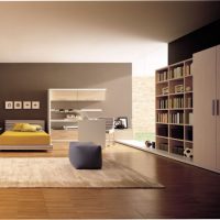 Architecture Thumbnail size Big Bedroom With Different Tone Wall And Minimalist Furniture 560x438