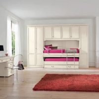 Teen Room Thumbnail size Double Beds For Twin With White Classic Furniture 560x373