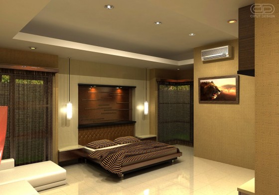Big Modern Simple Bedroom Nice Lamps By Yohanes 560x393 Ideas