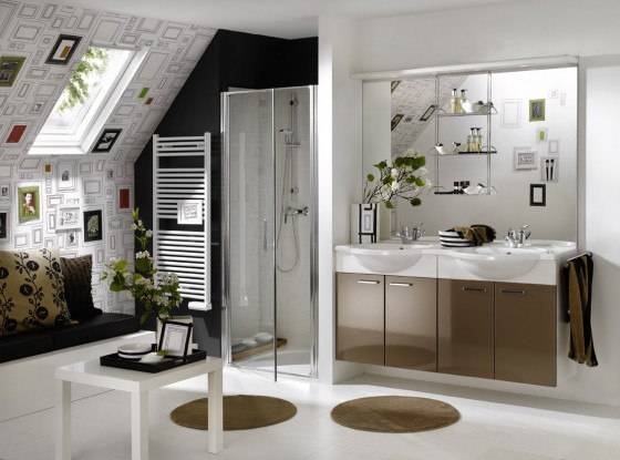 Black And White Stylish Bathroom Design By Delpha 560x415 Bathroom