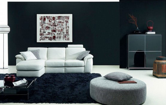 Black And White Living Room Theme Living Room