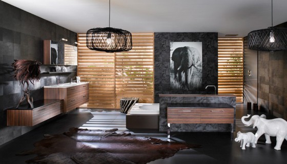 Brown And Black Modern Bathroom By Delpha 560x319 Bathroom