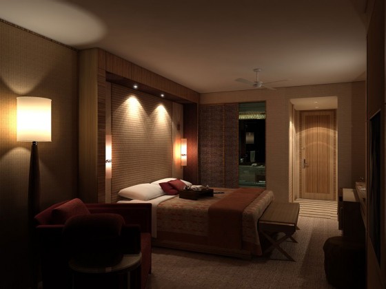 Ideas Brown Nice Bedroom With Wall Lighting Decor 560x420 Extraordinary Lighting Inspiration