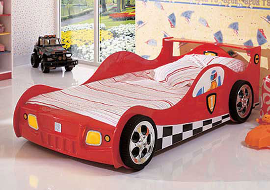 Charming Boys Bedroom With Car Bedding Shape Kids Room