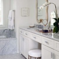 Interior Design Thumbnail size Classic And Luxury American Interior Of Bathroom With White Marble Accents