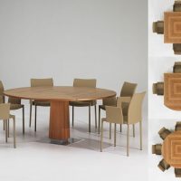 Dining Room Asian Square Dining Table Sets With Capuccino Finish 560x372 Enchanting Expandable Wooden Dining Table Design
