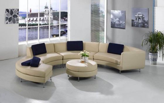Furniture Contemporary Sectional Sofa 2011 Cream Color And Blue Sofa Pillow Circle Table 560x353 Inspiring Modern Sectional Sofa Design