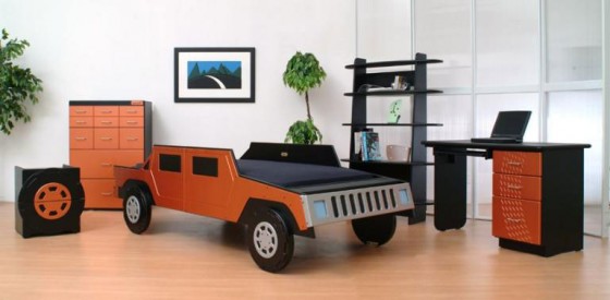 Kids Room Cool Furniture Baby Humve For Boys Bedroom 560x275 Astounding Boys Bedroom Design With Car Beds