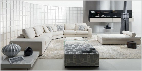 Cozy Living Room With Big Sofa Sets And Nicely White Carpets Living Room