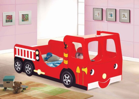 Kids Room Cute Fire Truck Bedding Shape For Boys Bedroom 560x400 Astounding Boys Bedroom Design With Car Beds