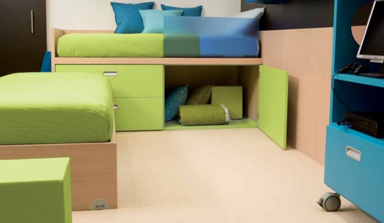 Functional Kids Furniture With Built In Storage Under The Bed 560x325 Kids Room