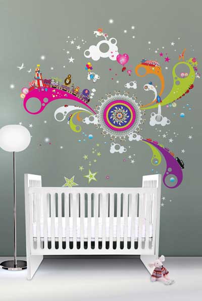 Funky Pop Wall Sticker For Baby Nursery Room Kids Room