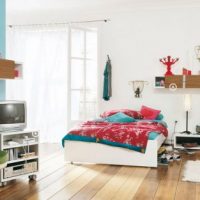 Teen Room Funky Teen Bedroom Blue White Combination 560x313 Funky-Teen-Bedroom-White-Furniture-Pink-Wall-And-Bedding-Also-Other-Black-Stuff-560x313