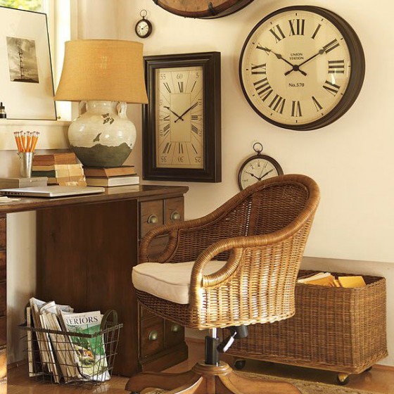 Great Retro Wall Clock Decor For Work Space Area Ideas