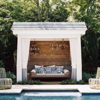 Furniture Luxurious Poolside Cabana With Crystals Chandeliers 560x652 Cozy-White-Porch-with-White-Wood-Floor-Country-Style-Terrace-560x632