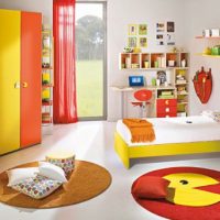 Kids Room Thumbnail size Orange Yellow Cute Kids Room With Pac Man Themed