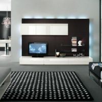 Ideas Outstanding TV Wall Mount With Grey Furniture 560x325 Shining-White-Living-Room-With-Modern-Wall-TV-Setups-560x325