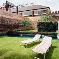 Furniture Poolside Sunbathing Chari Design 560x613 Cool-Yellow-Outdoor-Dining-Sets-at-Roof-Garden-560x646