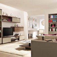 Living Room Pop Out Color Living Room With Big Book Racks Accent 560x371 Masculine-Living-Room-With-Entertaining-Areas-With-Modern-Touched-560x371